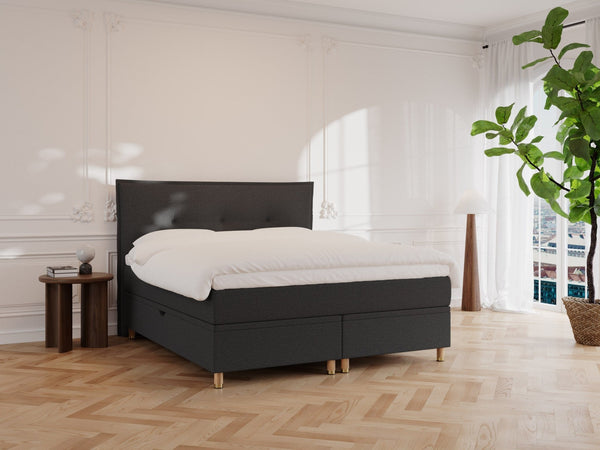 Alva Älv 160x210 Antrasitt Nordic Dream tilbyr senger med skandinavisk design og materialer av høy kvalitet. Opplev perfekt komfort for en god natts søvn. Bestill din i dag!