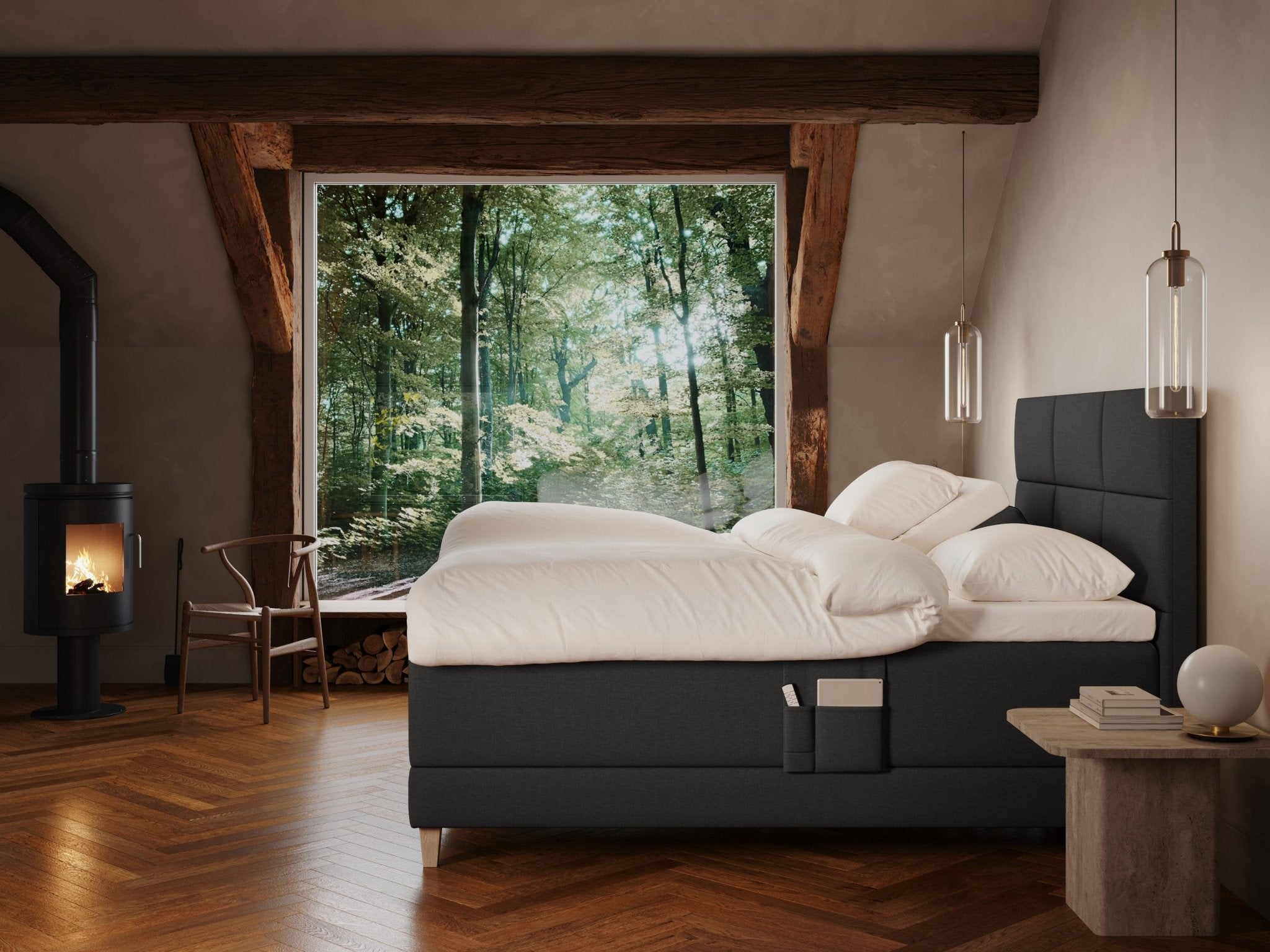 Aura Älv 180x200 Antrasitt Nordic Dream tilbyr senger med skandinavisk design og materialer av høy kvalitet. Opplev perfekt komfort for en god natts søvn. Bestill din i dag!