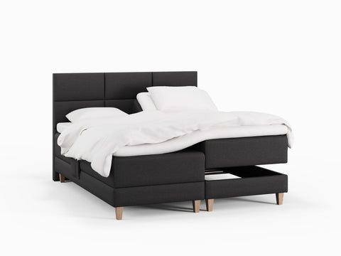 Aura Fjord 180x210 Antrasitt Nordic Dream tilbyr senger med skandinavisk design og materialer av høy kvalitet. Opplev perfekt komfort for en god natts søvn. Bestill din i dag!