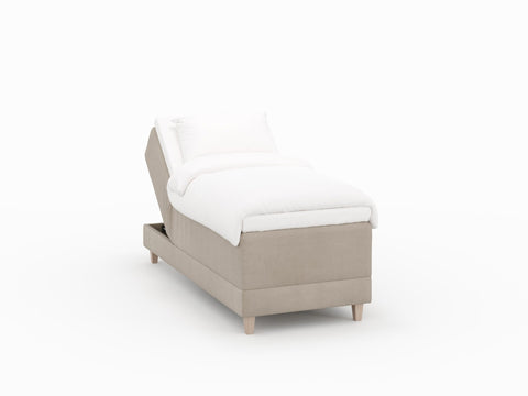 Aura Fjord 90x200 Bouclé latte Nordic Dream tilbyr senger med skandinavisk design og materialer av høy kvalitet. Opplev perfekt komfort for en god natts søvn. Bestill din i dag!