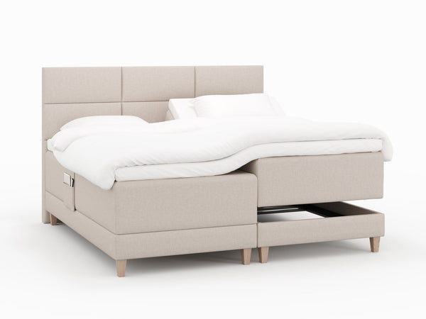 Aura Nordlys 210x210 Sand Nordic Dream tilbyr senger med skandinavisk design og materialer av høy kvalitet. Opplev perfekt komfort for en god natts søvn. Bestill din i dag!