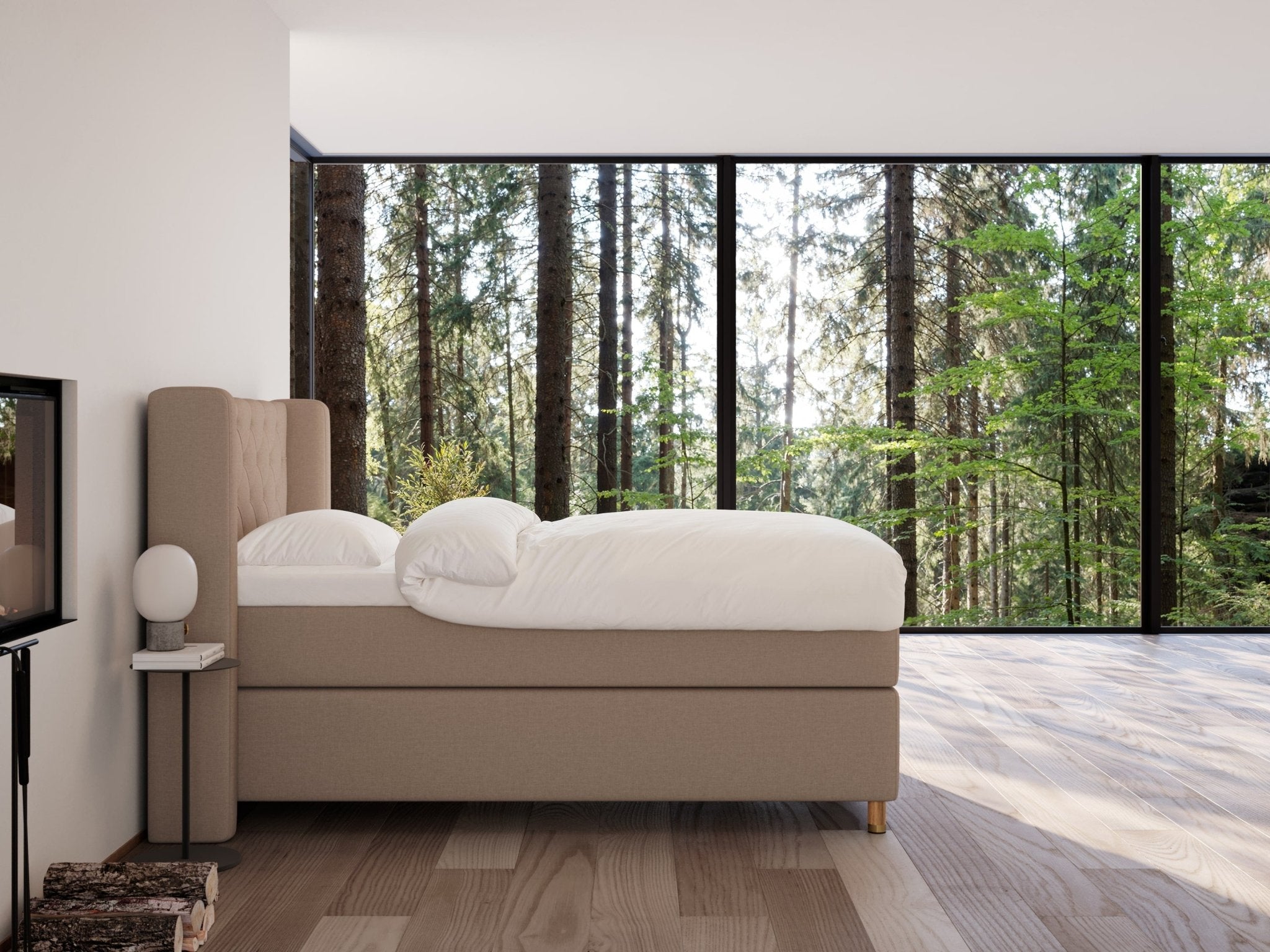 Eira Fjord 140x200 Brun Nordic Dream tilbyr senger med skandinavisk design og materialer av høy kvalitet. Opplev perfekt komfort for en god natts søvn. Bestill din i dag!