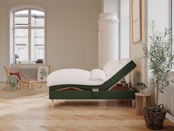 Ragna Fjäll 80x200 Mørkegrøn Nordic Dream tilbyr senger med skandinavisk design og materialer av høy kvalitet. Opplev perfekt komfort for en god natts søvn. Bestill din i dag!