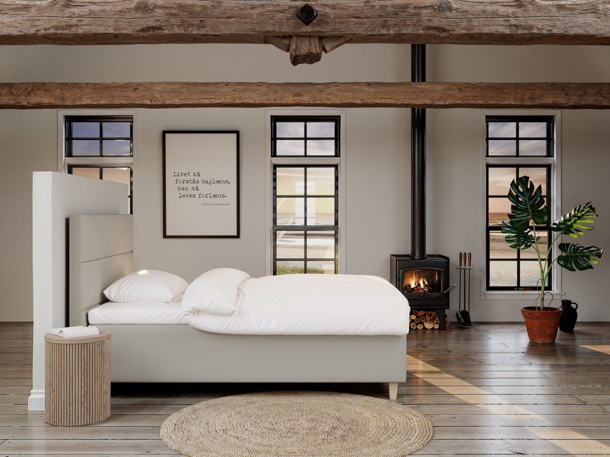 Freja Nordlys 120x200 Sand Nordic Dream tilbyr senger med skandinavisk design og materialer av høy kvalitet. Opplev perfekt komfort for en god natts søvn. Bestill din i dag!