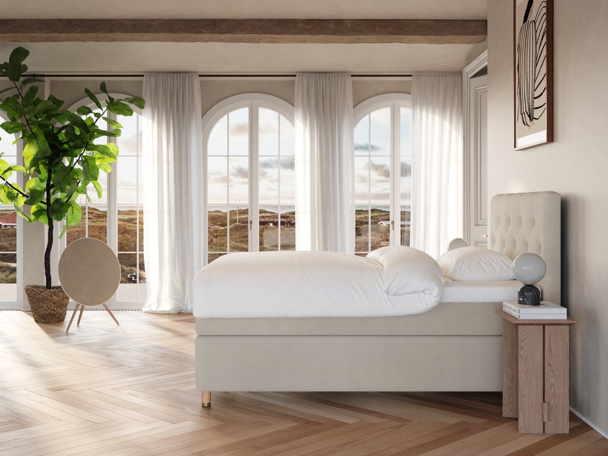 Nora Nordlys 140x200 Bouclé cream Nordic Dream tilbyr senger med skandinavisk design og materialer av høy kvalitet. Opplev perfekt komfort for en god natts søvn. Bestill din i dag!