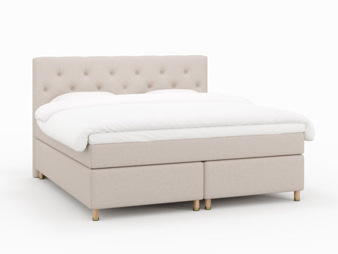Nora Nordlys 210x210 Sand Nordic Dream tilbyr senger med skandinavisk design og materialer av høy kvalitet. Opplev perfekt komfort for en god natts søvn. Bestill din i dag!