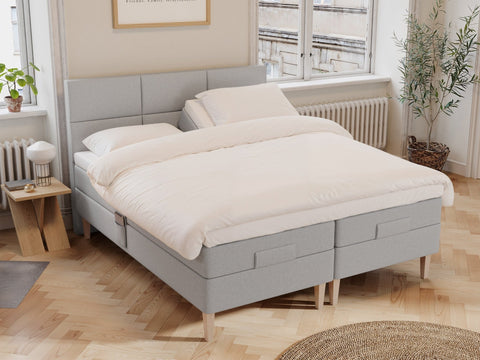 Ragna Älv 180x210 Lysegrå Nordic Dream tilbyr senger med skandinavisk design og materialer av høy kvalitet. Opplev perfekt komfort for en god natts søvn. Bestill din i dag!