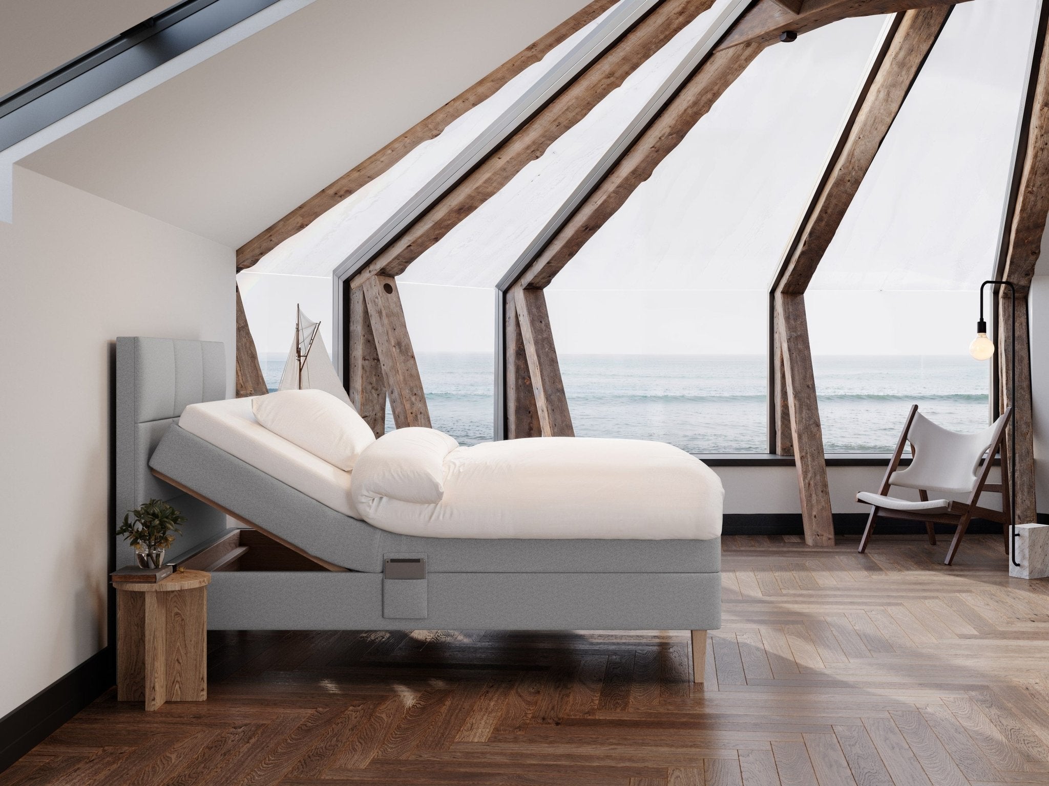 Ragna Fjord 140x200 Lysegrå Nordic Dream tilbyr senger med skandinavisk design og materialer av høy kvalitet. Opplev perfekt komfort for en god natts søvn. Bestill din i dag!