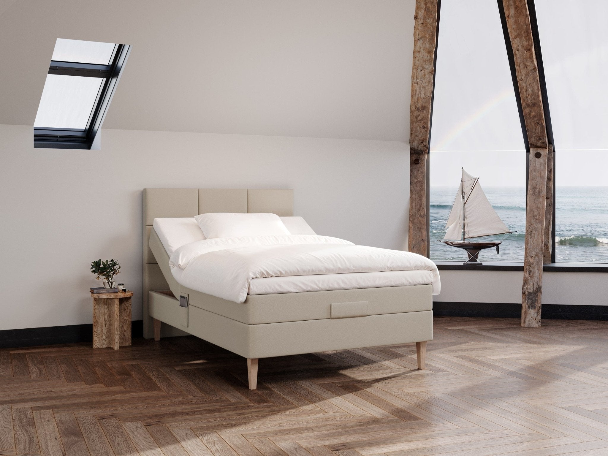 Ragna Fjord 140x200 Sand Nordic Dream tilbyr senger med skandinavisk design og materialer av høy kvalitet. Opplev perfekt komfort for en god natts søvn. Bestill din i dag!