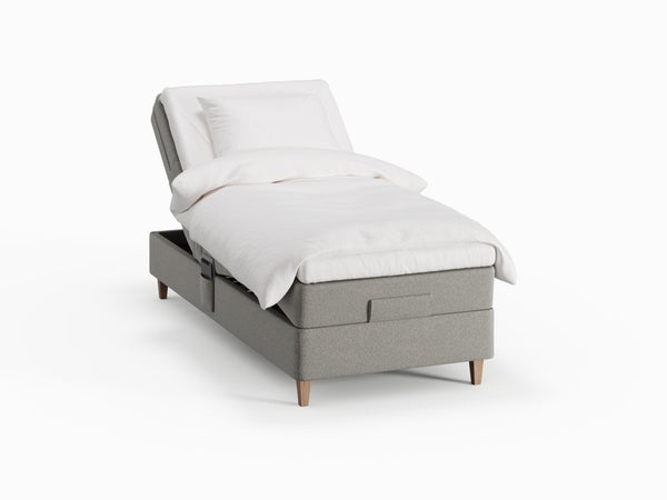 Ragna Fjord 90x200 Lysegrå Nordic Dream tilbyr senger med skandinavisk design og materialer av høy kvalitet. Opplev perfekt komfort for en god natts søvn. Bestill din i dag!