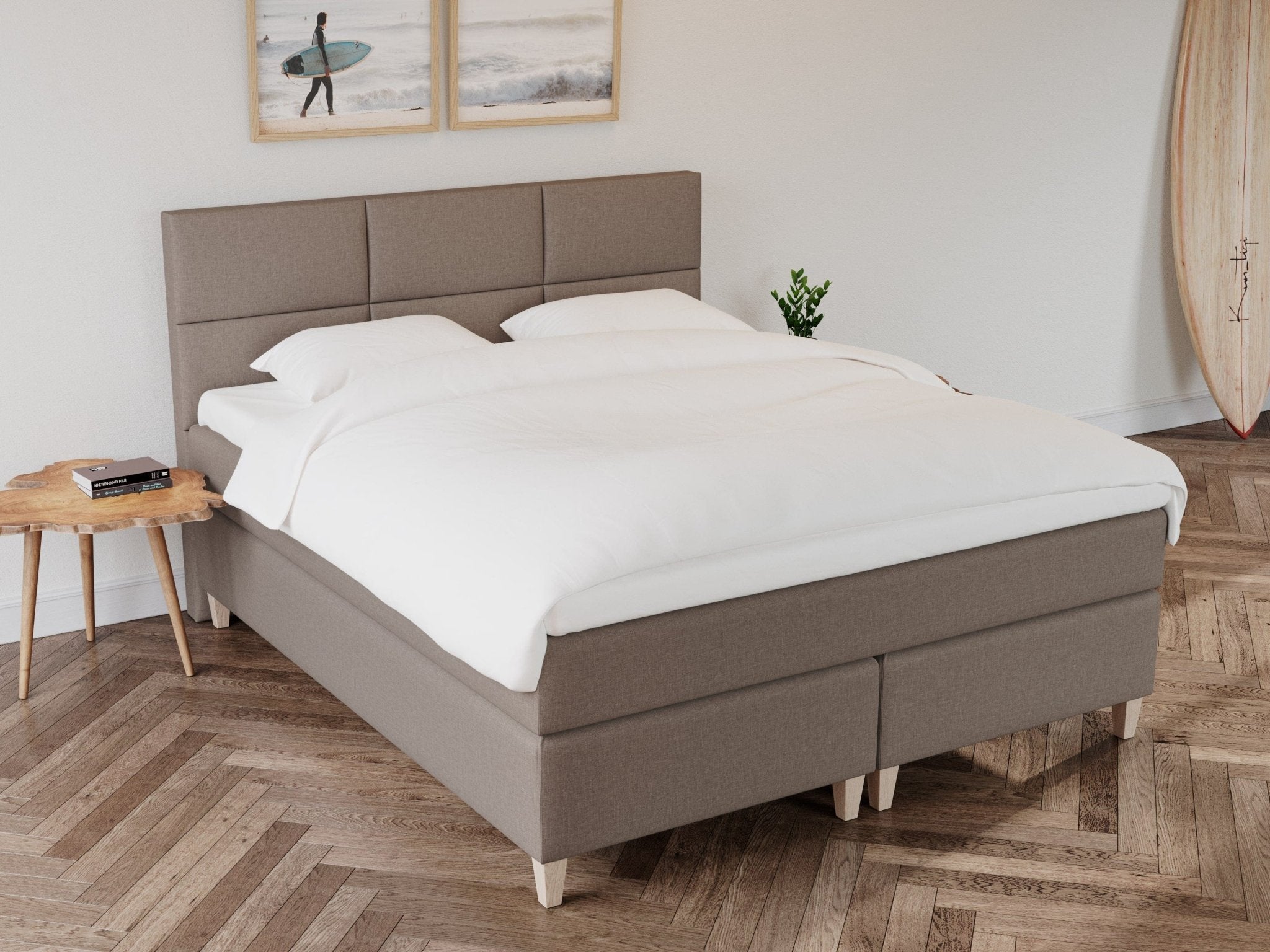 Snefrid Älv 160x200 Brun Nordic Dream tilbyr senger med skandinavisk design og materialer av høy kvalitet. Opplev perfekt komfort for en god natts søvn. Bestill din i dag!