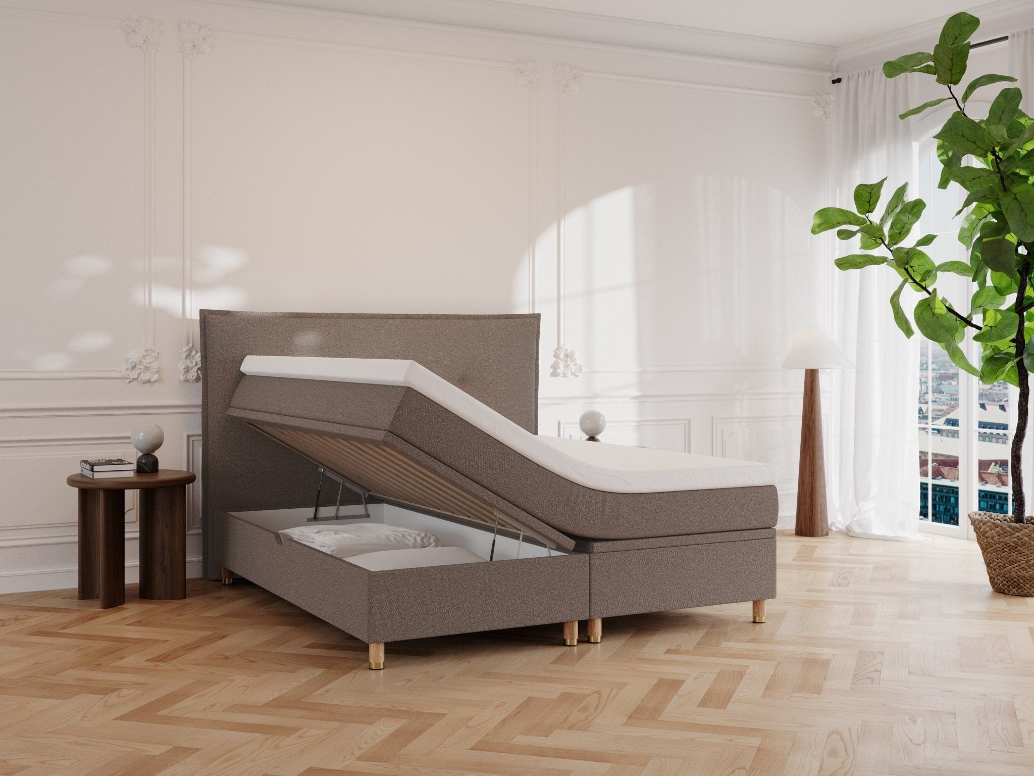 Alva Fjäll 180x200 Mørk brun Nordic Dream tilbyr senger med skandinavisk design og materialer av høy kvalitet. Opplev perfekt komfort for en god natts søvn. Bestill din i dag!