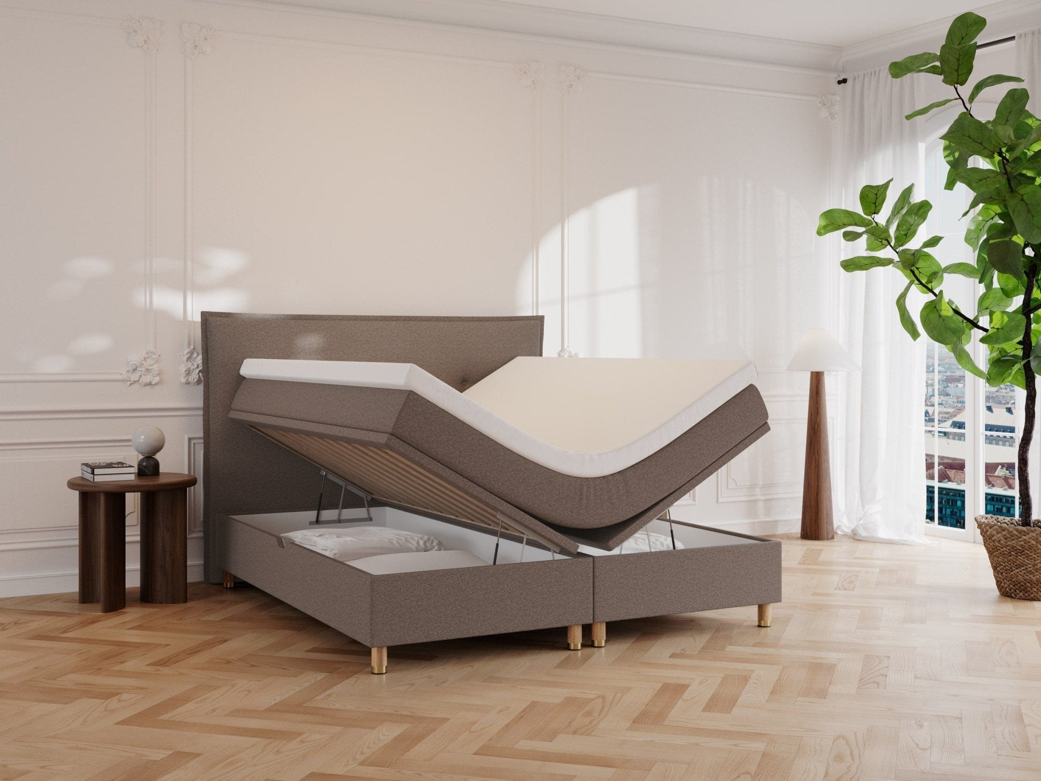 Alva Fjäll 180x200 Mørk brun Nordic Dream tilbyr senger med skandinavisk design og materialer av høy kvalitet. Opplev perfekt komfort for en god natts søvn. Bestill din i dag!