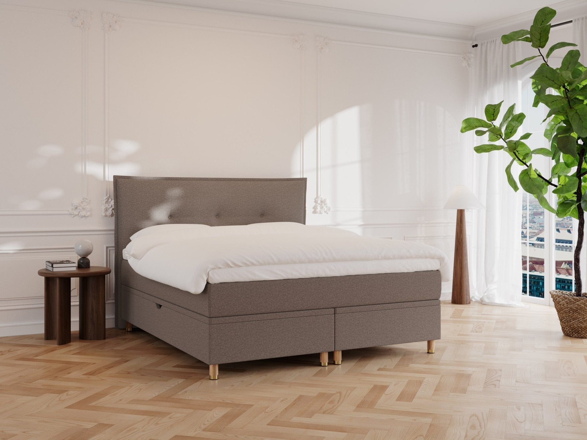 Alva Fjäll 180x200 Mørk brun Nordic Dream tilbyr senger med skandinavisk design og materialer av høy kvalitet. Opplev perfekt komfort for en god natts søvn. Bestill din i dag!