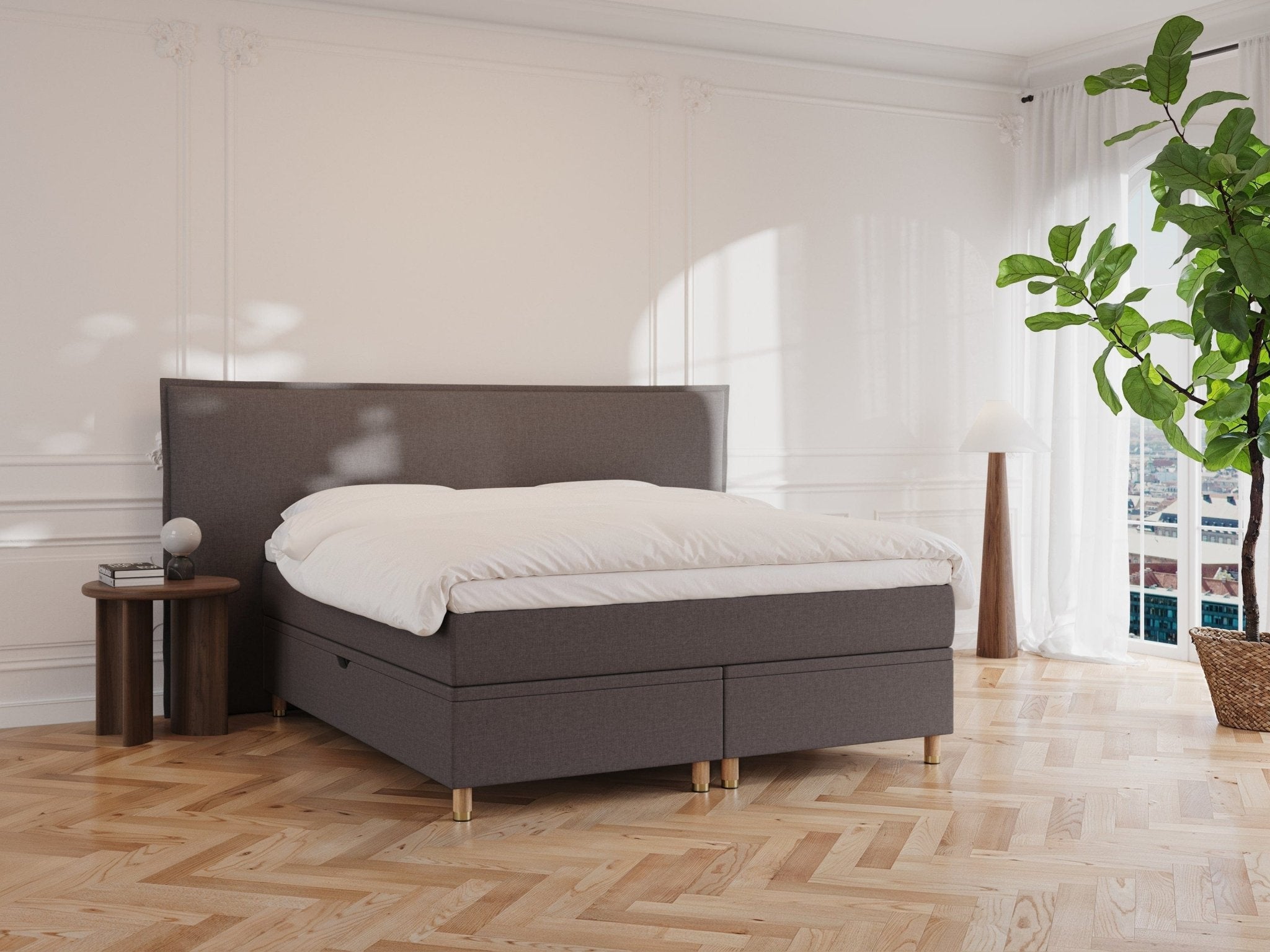 Alva Fjäll 180x200 Mørk brun Nordic Dream tilbyr senger med skandinavisk design og materialer av høy kvalitet. Opplev perfekt komfort for en god natts søvn. Bestill din i dag!