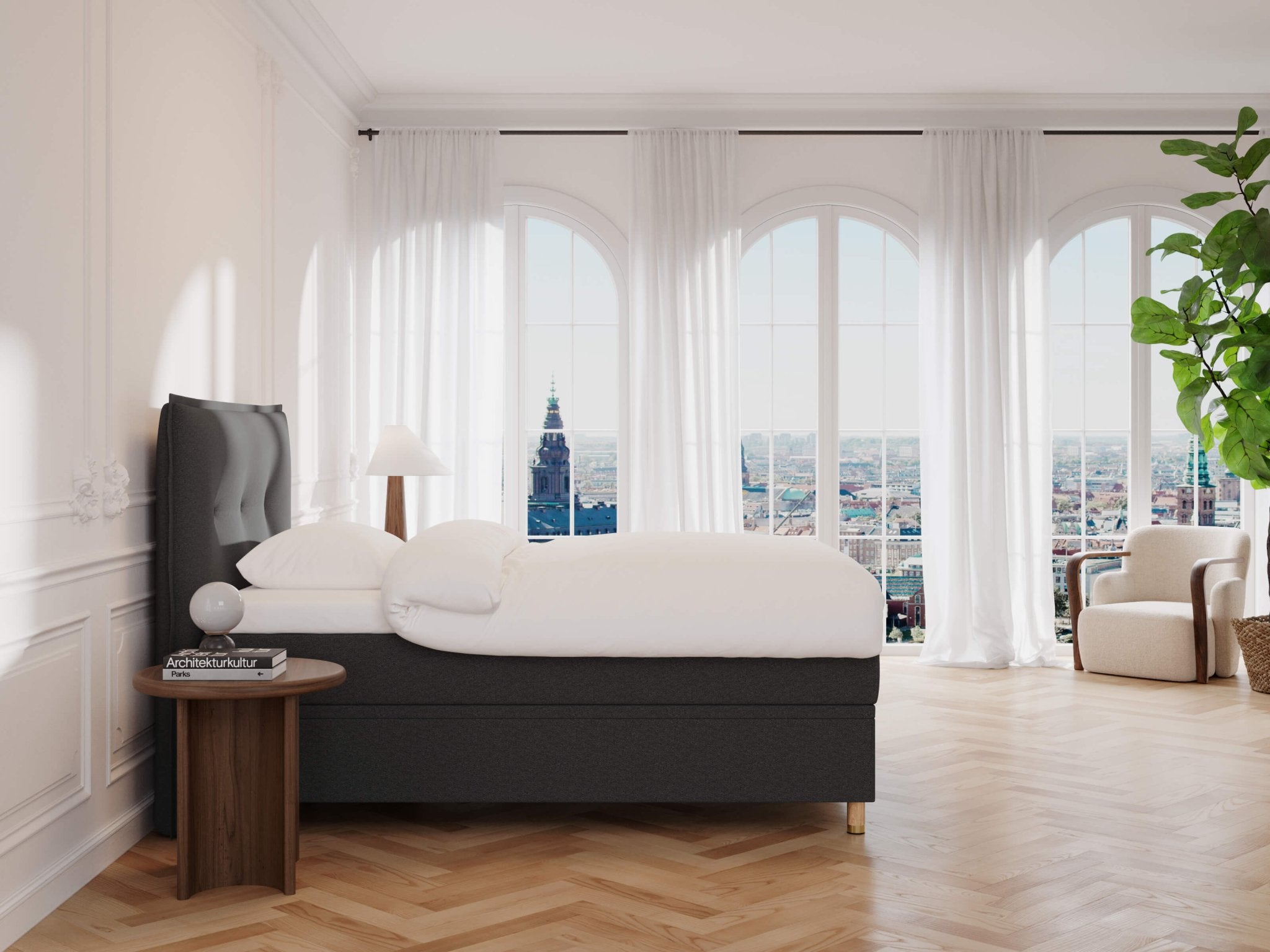 Alva Fjord 140x200 Antrasitt Nordic Dream tilbyr senger med skandinavisk design og materialer av høy kvalitet. Opplev perfekt komfort for en god natts søvn. Bestill din i dag!