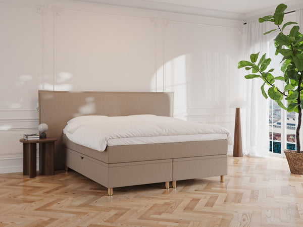 Alva Fjord 180x200 Brun Nordic Dream tilbyr senger med skandinavisk design og materialer av høy kvalitet. Opplev perfekt komfort for en god natts søvn. Bestill din i dag!
