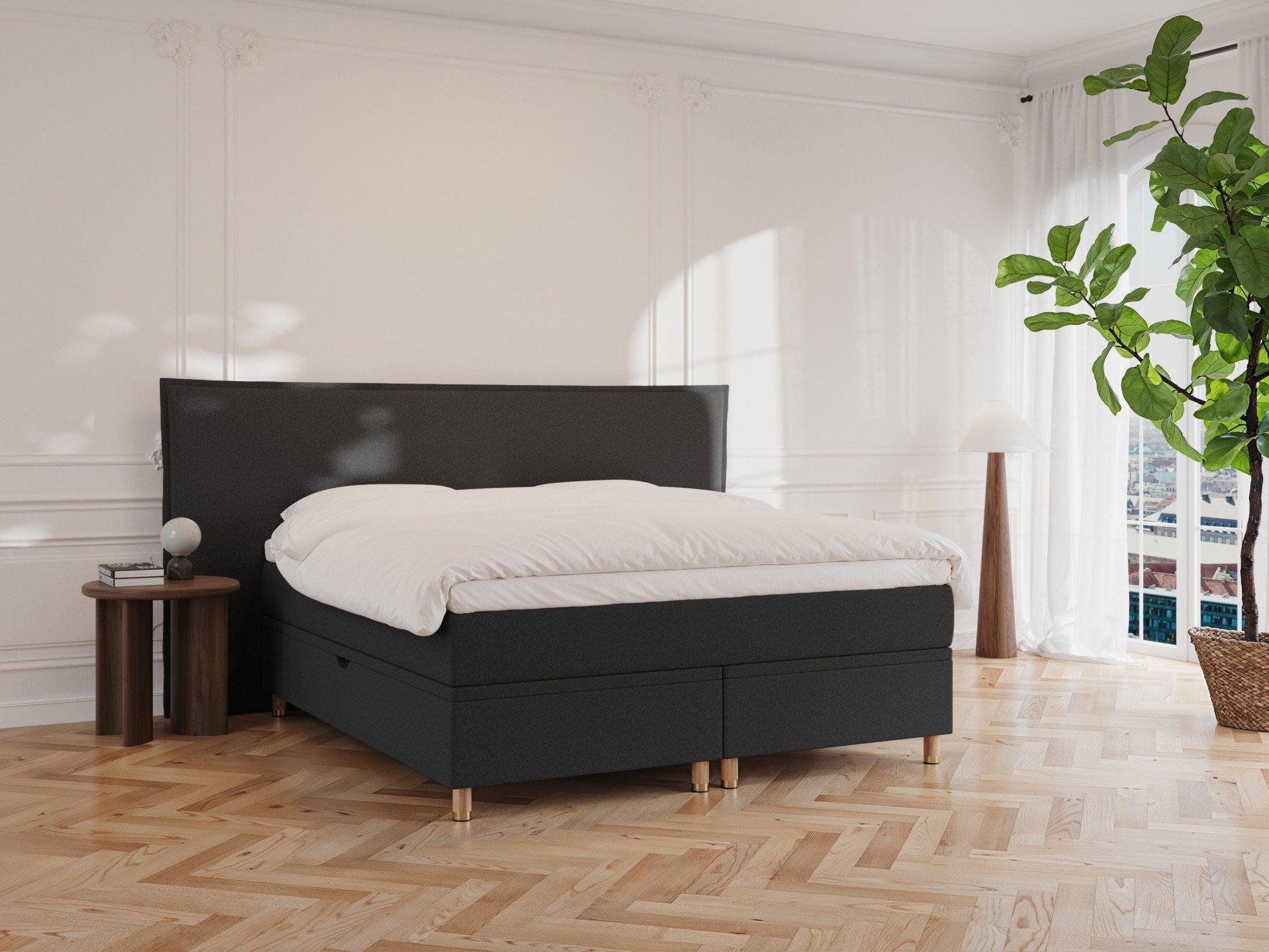 Alva Fjord 180x210 Antrasitt Nordic Dream tilbyr senger med skandinavisk design og materialer av høy kvalitet. Opplev perfekt komfort for en god natts søvn. Bestill din i dag!