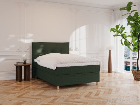Alva Älv 120x200 Mørkegrøn Nordic Dream tilbyr senger med skandinavisk design og materialer av høy kvalitet. Opplev perfekt komfort for en god natts søvn. Bestill din i dag!