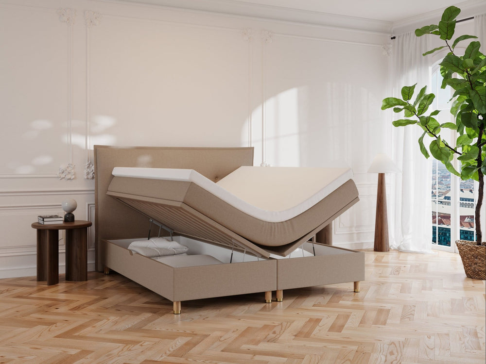 Alva Älv 160x200 Brun Nordic Dream tilbyr senger med skandinavisk design og materialer av høy kvalitet. Opplev perfekt komfort for en god natts søvn. Bestill din i dag!