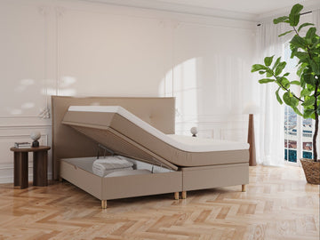 Alva Nordlys 220x220 Brun Nordic Dream tilbyr senger med skandinavisk design og materialer av høy kvalitet. Opplev perfekt komfort for en god natts søvn. Bestill din i dag!