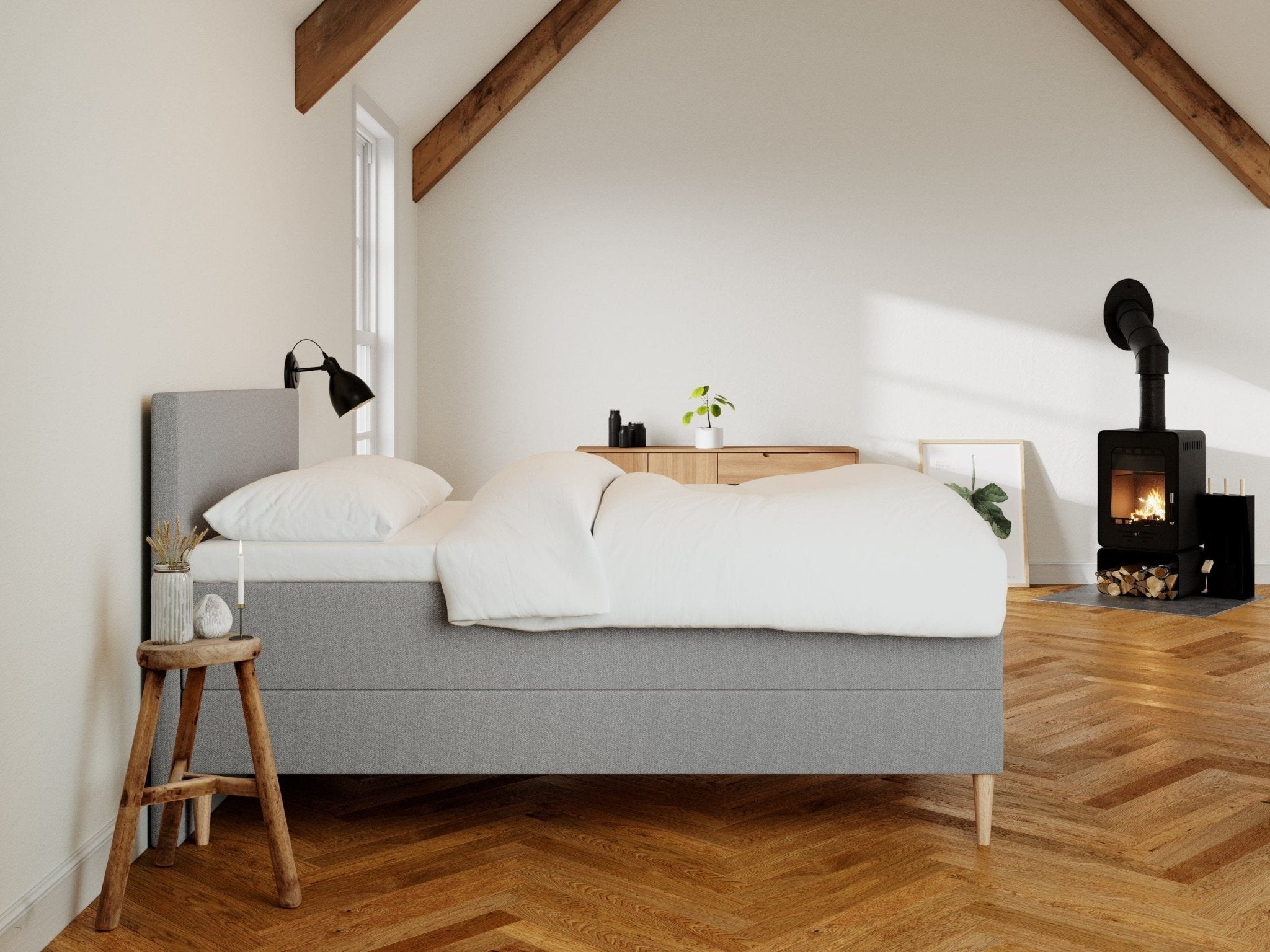 Astrid Fjäll 120x200 Lysegrå Nordic Dream tilbyr senger med skandinavisk design og materialer av høy kvalitet. Opplev perfekt komfort for en god natts søvn. Bestill din i dag!