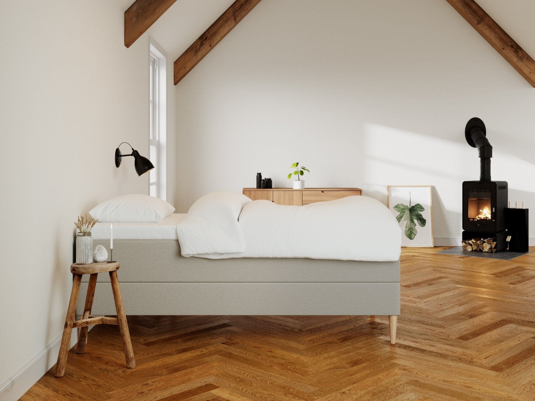 Astrid Fjäll 90x200 Sand Nordic Dream tilbyr senger med skandinavisk design og materialer av høy kvalitet. Opplev perfekt komfort for en god natts søvn. Bestill din i dag!