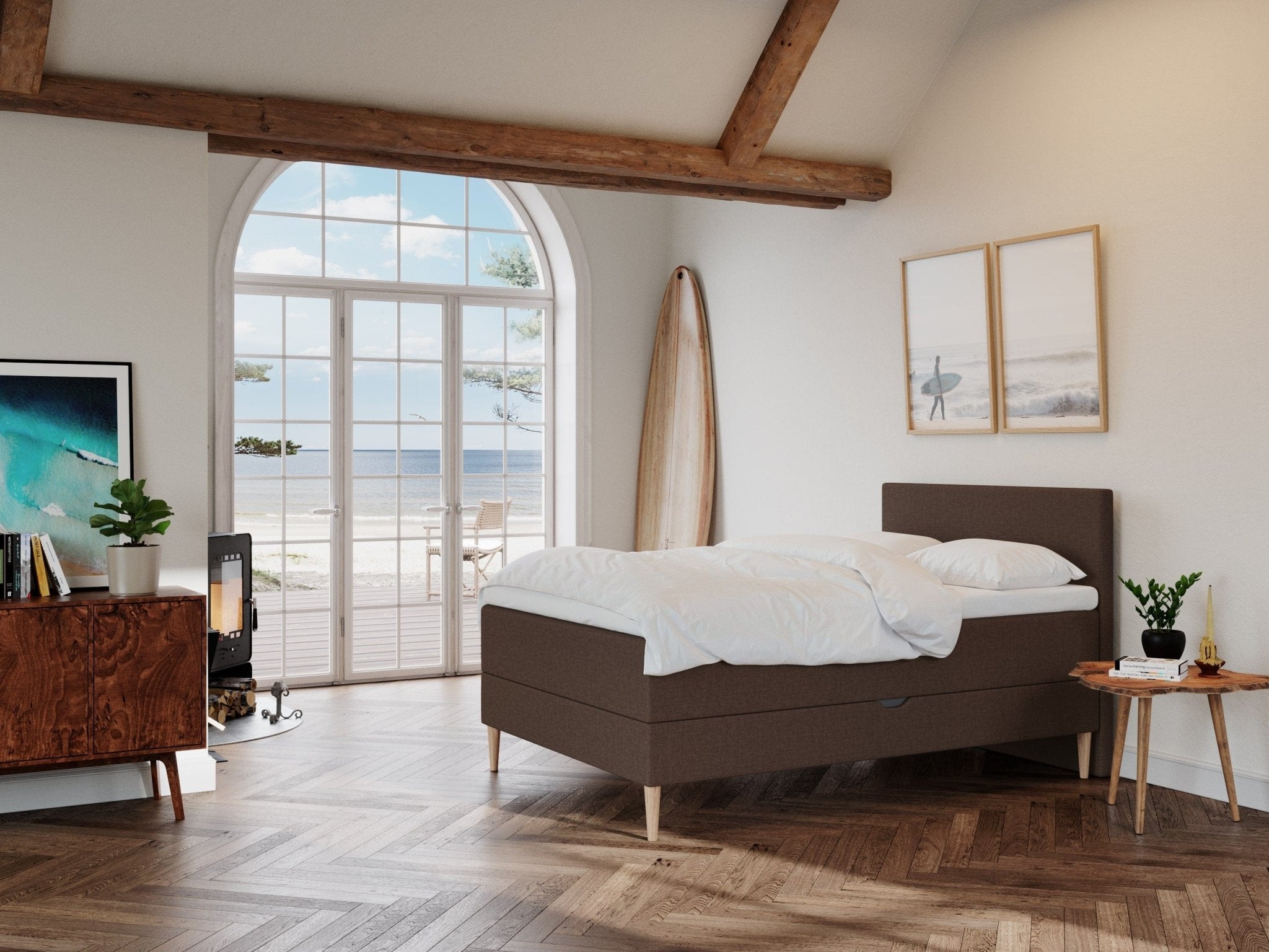 Astrid Fjord 120x200 Mørk brun Nordic Dream tilbyr senger med skandinavisk design og materialer av høy kvalitet. Opplev perfekt komfort for en god natts søvn. Bestill din i dag!