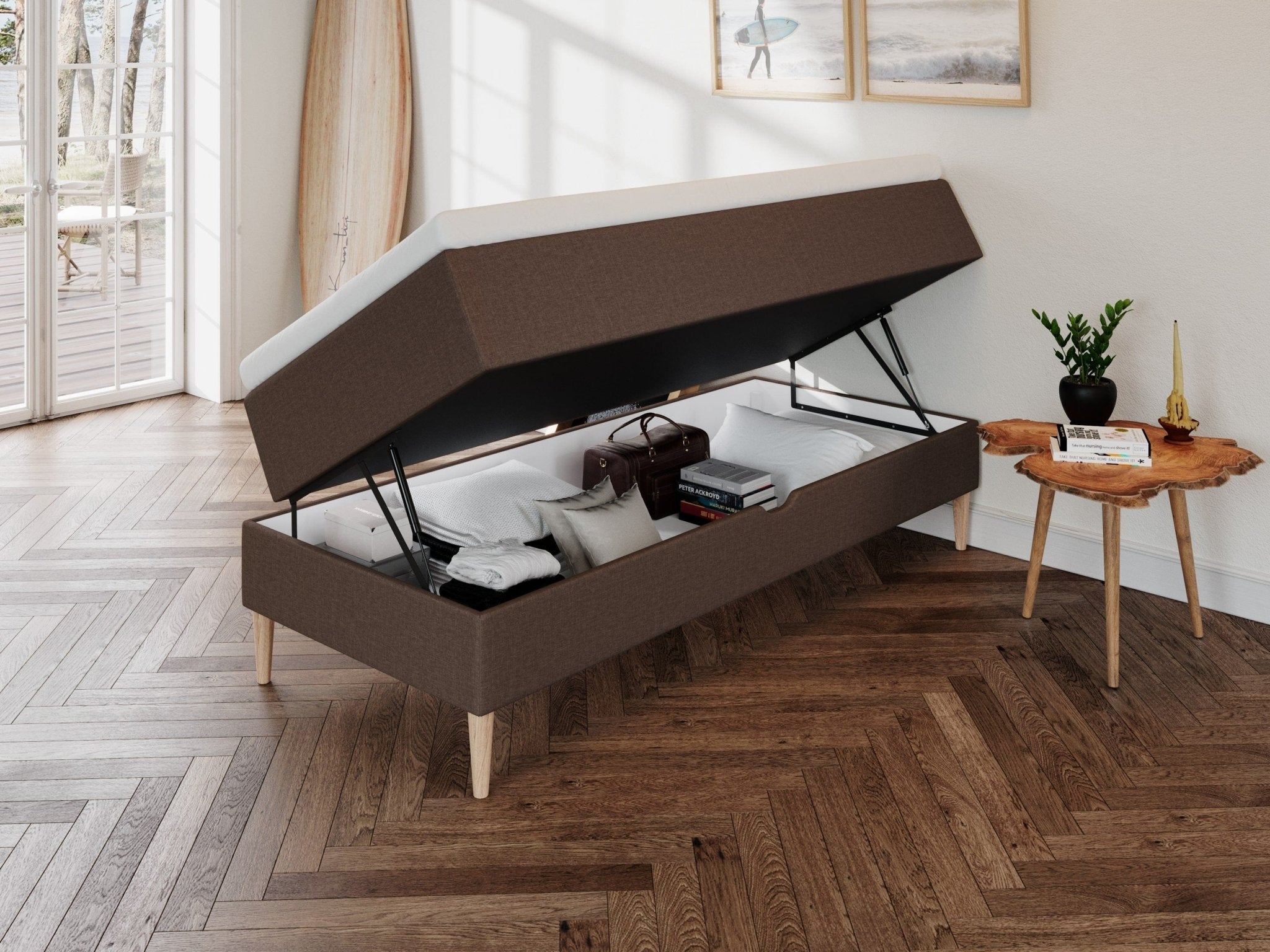 Astrid Fjord 90x200 Mørk brun Nordic Dream tilbyr senger med skandinavisk design og materialer av høy kvalitet. Opplev perfekt komfort for en god natts søvn. Bestill din i dag!