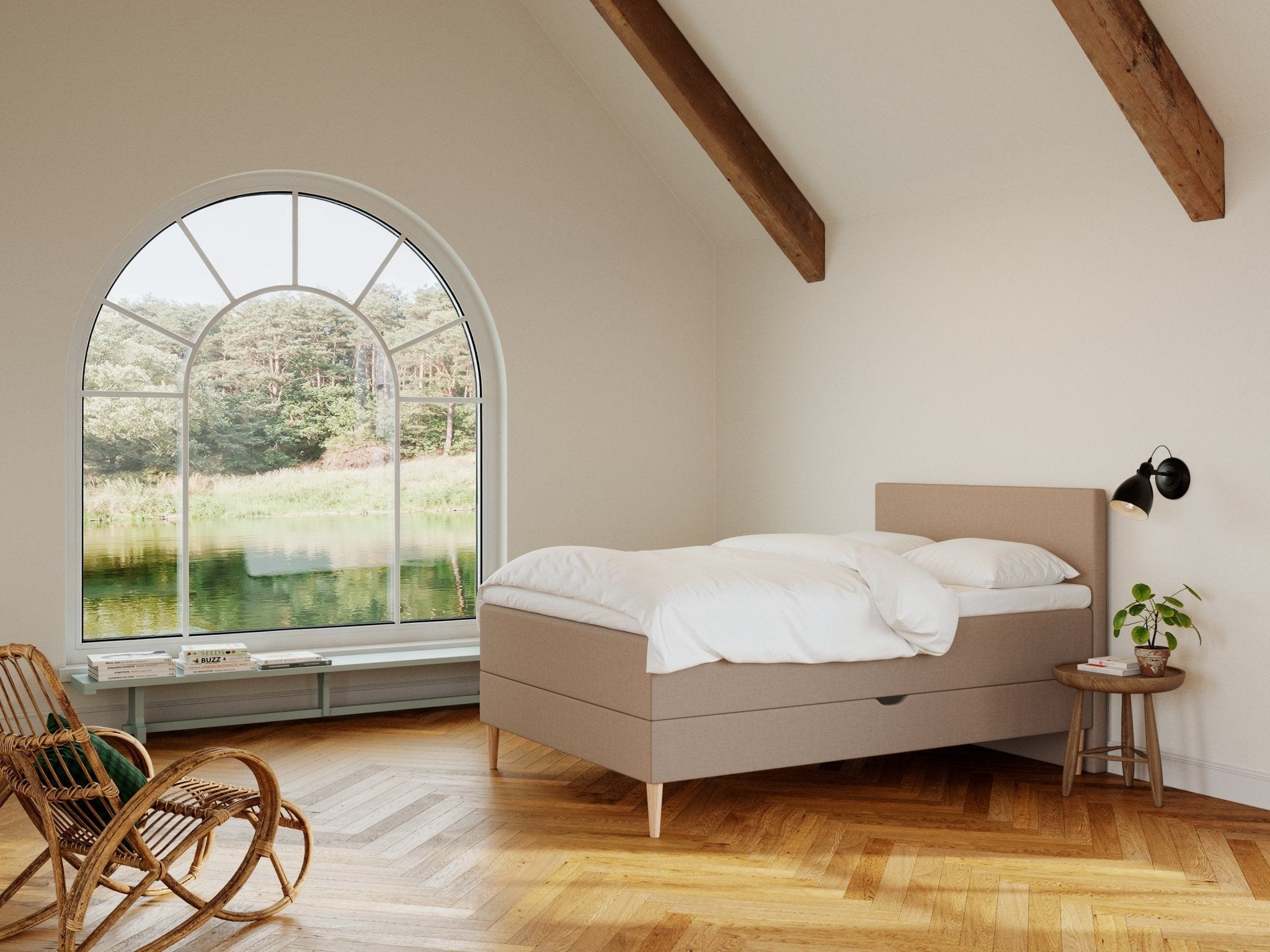 Astrid Nordlys 120x200 Brun Nordic Dream tilbyr senger med skandinavisk design og materialer av høy kvalitet. Opplev perfekt komfort for en god natts søvn. Bestill din i dag!