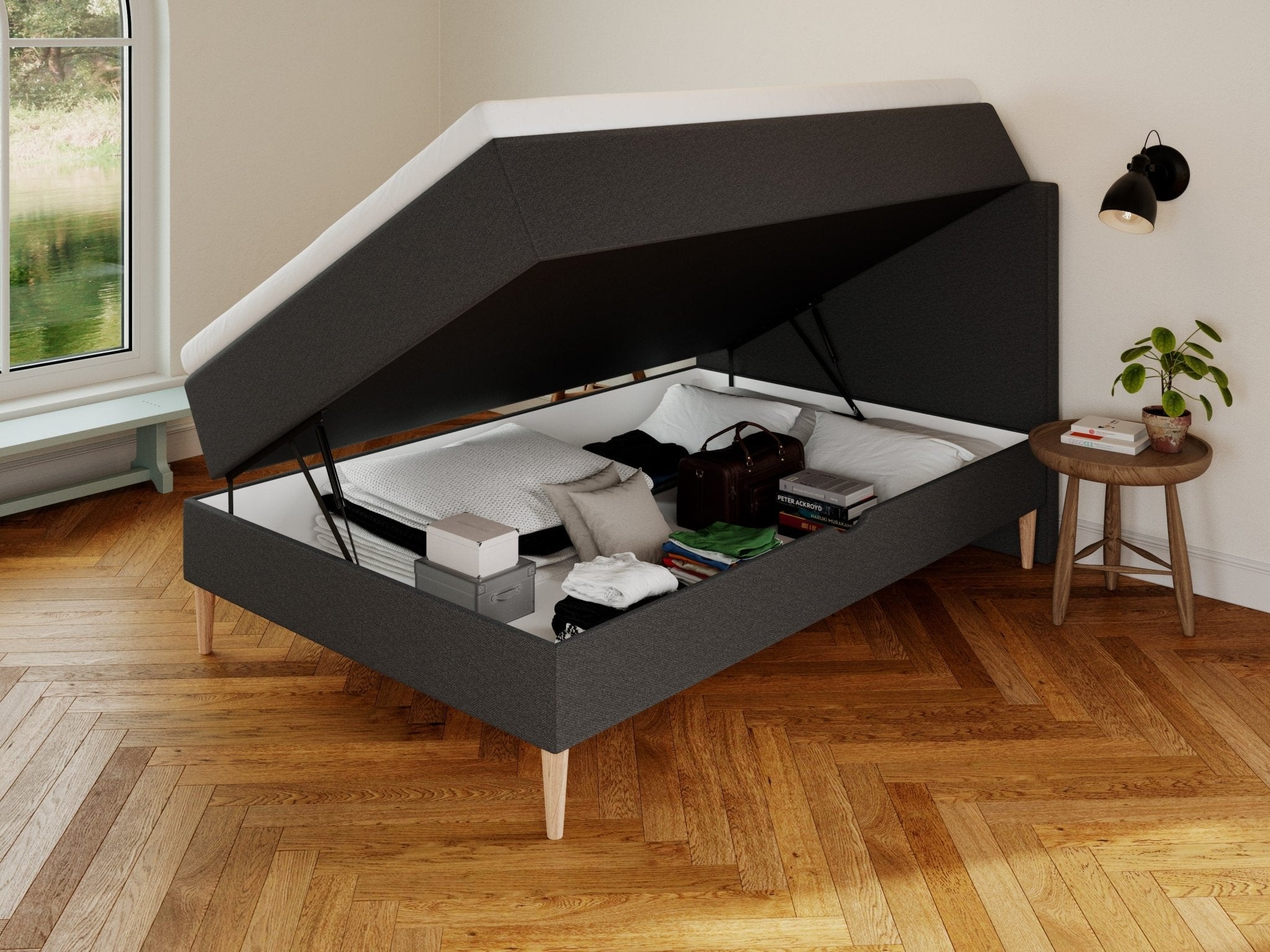 Astrid Nordlys 140x200 Antrasitt Nordic Dream tilbyr senger med skandinavisk design og materialer av høy kvalitet. Opplev perfekt komfort for en god natts søvn. Bestill din i dag!