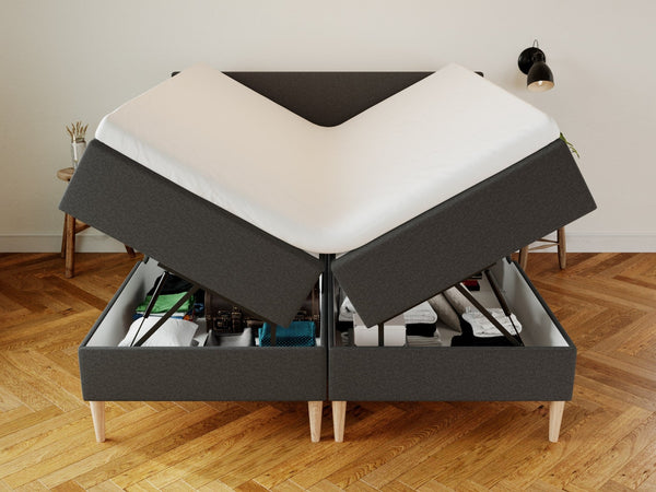 Astrid Nordlys 160x200 Antrasitt Nordic Dream tilbyr senger med skandinavisk design og materialer av høy kvalitet. Opplev perfekt komfort for en god natts søvn. Bestill din i dag!