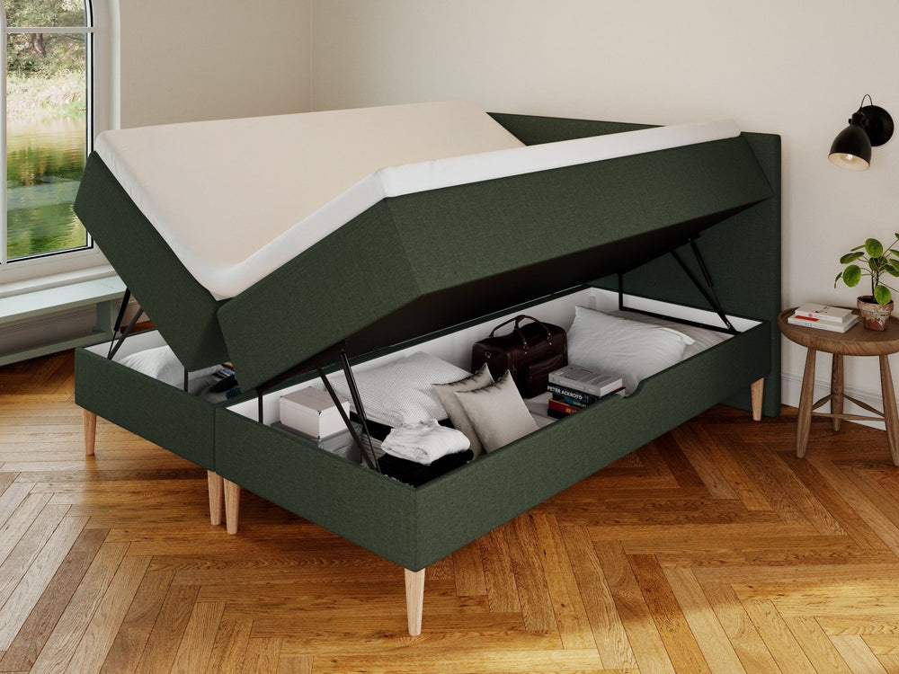 Astrid Nordlys 180x200 Mørkegrøn Nordic Dream tilbyr senger med skandinavisk design og materialer av høy kvalitet. Opplev perfekt komfort for en god natts søvn. Bestill din i dag!