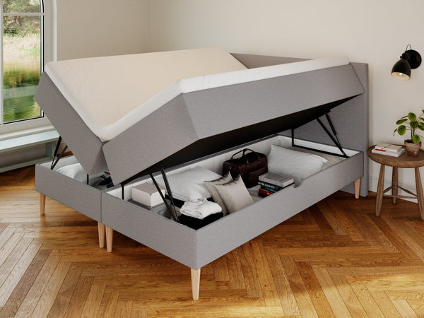 Astrid Nordlys 180x210 Lysegrå Nordic Dream tilbyr senger med skandinavisk design og materialer av høy kvalitet. Opplev perfekt komfort for en god natts søvn. Bestill din i dag!