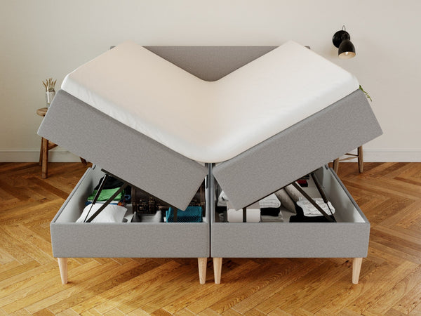 Astrid Nordlys 180x210 Lysegrå Nordic Dream tilbyr senger med skandinavisk design og materialer av høy kvalitet. Opplev perfekt komfort for en god natts søvn. Bestill din i dag!