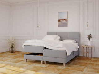 Aura Fjord 180x200 Lysegrå Nordic Dream tilbyr senger med skandinavisk design og materialer av høy kvalitet. Opplev perfekt komfort for en god natts søvn. Bestill din i dag!