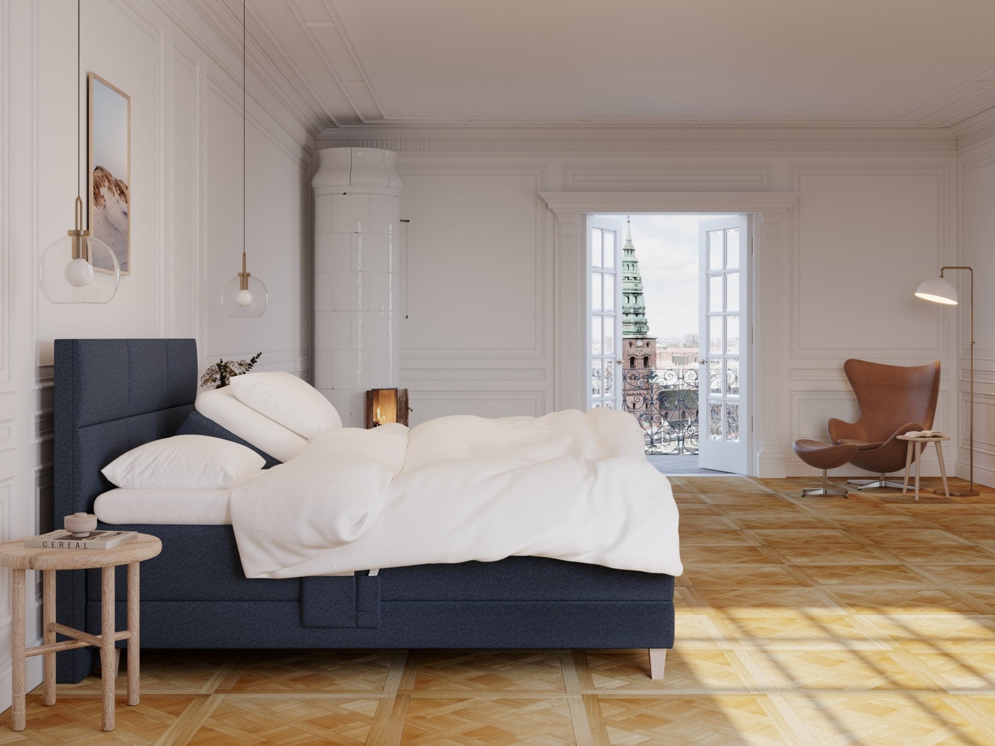 Aura Fjord 180x200 Mørkeblå Nordic Dream tilbyr senger med skandinavisk design og materialer av høy kvalitet. Opplev perfekt komfort for en god natts søvn. Bestill din i dag!