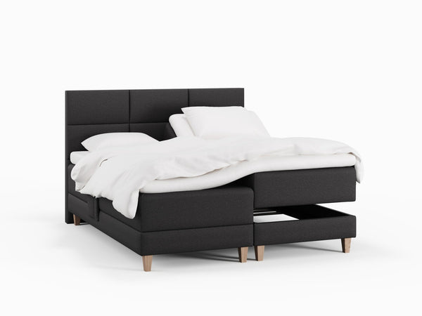 Aura Fjord 180x210 Antrasitt Nordic Dream tilbyr senger med skandinavisk design og materialer av høy kvalitet. Opplev perfekt komfort for en god natts søvn. Bestill din i dag!