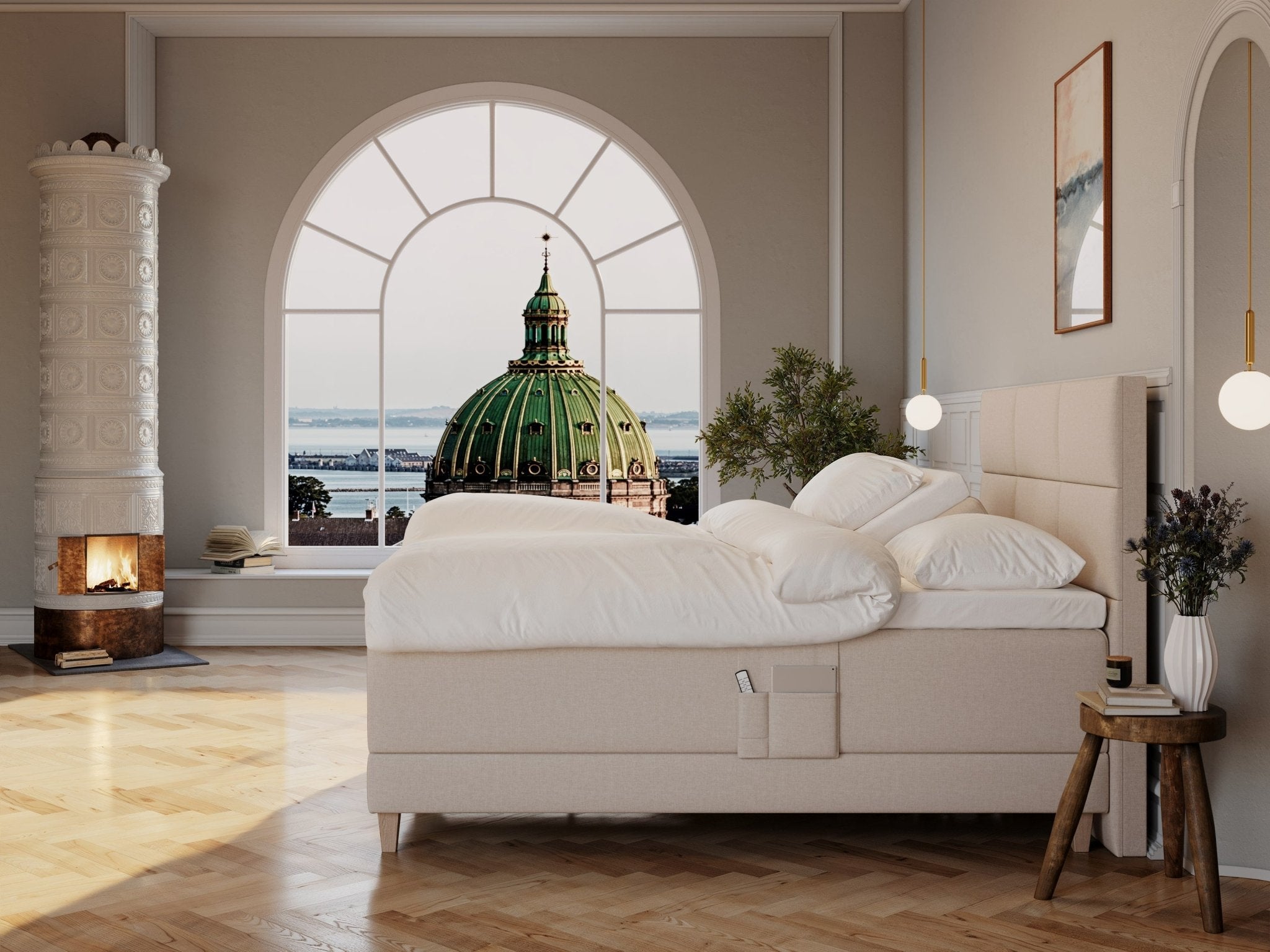 Aura Nordlys 180x200 Sand Nordic Dream tilbyr senger med skandinavisk design og materialer av høy kvalitet. Opplev perfekt komfort for en god natts søvn. Bestill din i dag!