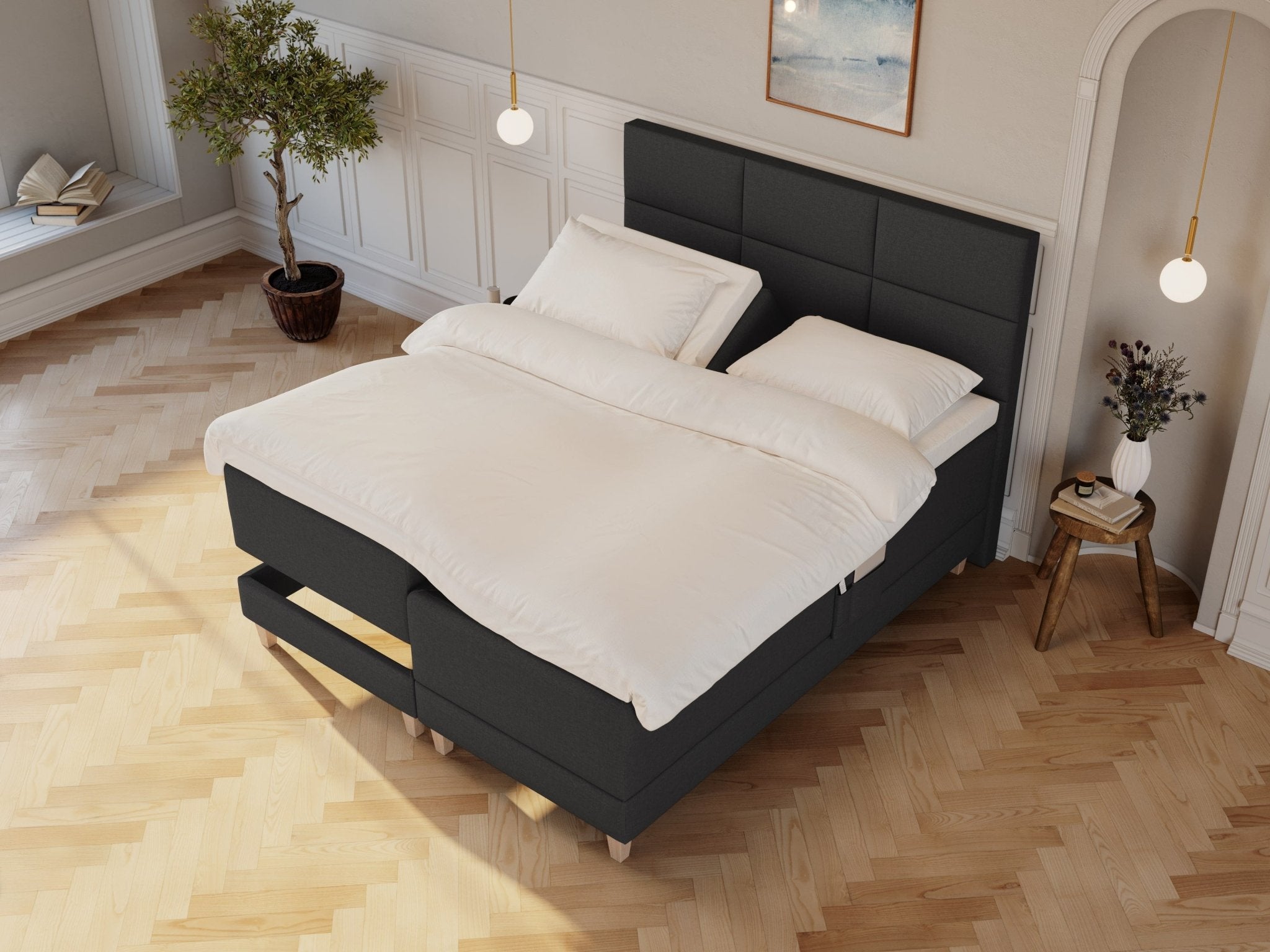 Aura Nordlys 180x210 Antrasitt Nordic Dream tilbyr senger med skandinavisk design og materialer av høy kvalitet. Opplev perfekt komfort for en god natts søvn. Bestill din i dag!