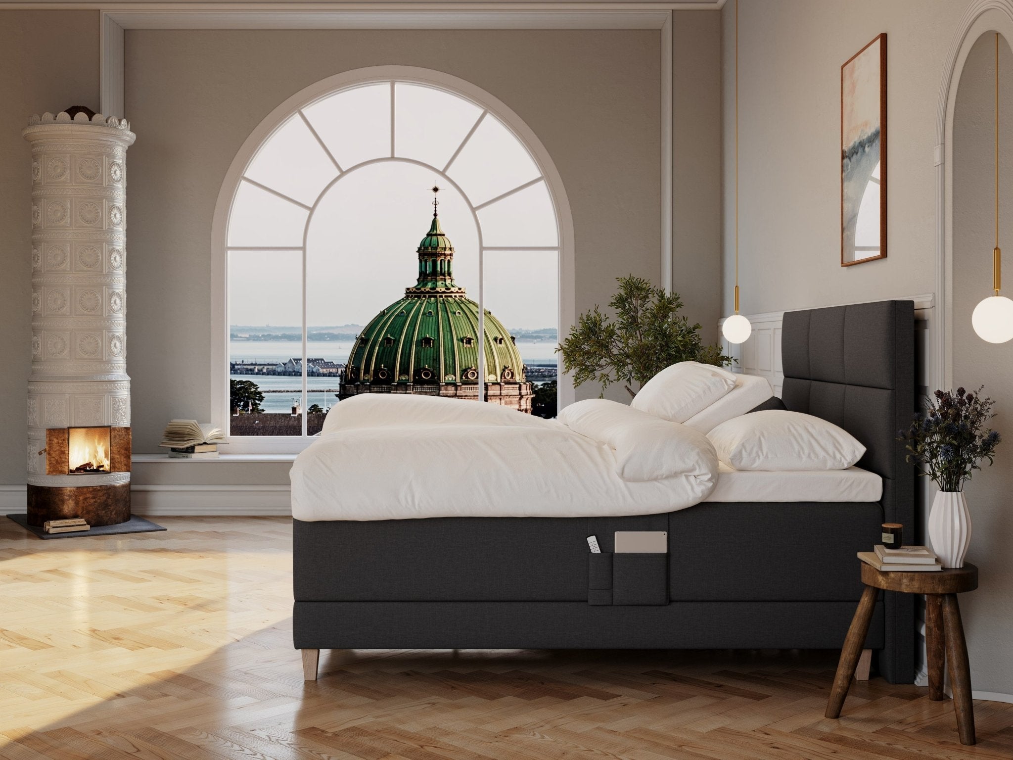 Aura Nordlys 180x210 Antrasitt Nordic Dream tilbyr senger med skandinavisk design og materialer av høy kvalitet. Opplev perfekt komfort for en god natts søvn. Bestill din i dag!