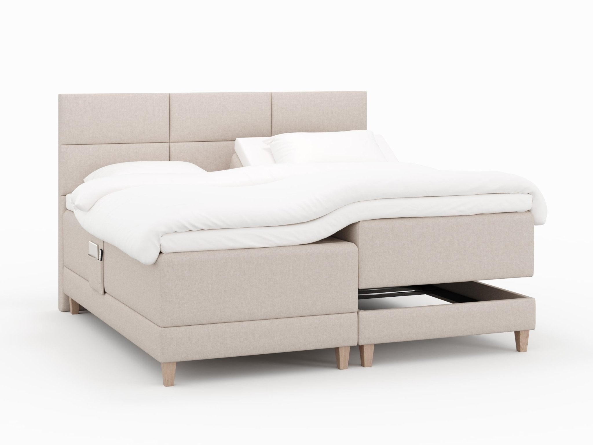 Aura Nordlys 210x210 Sand Nordic Dream tilbyr senger med skandinavisk design og materialer av høy kvalitet. Opplev perfekt komfort for en god natts søvn. Bestill din i dag!
