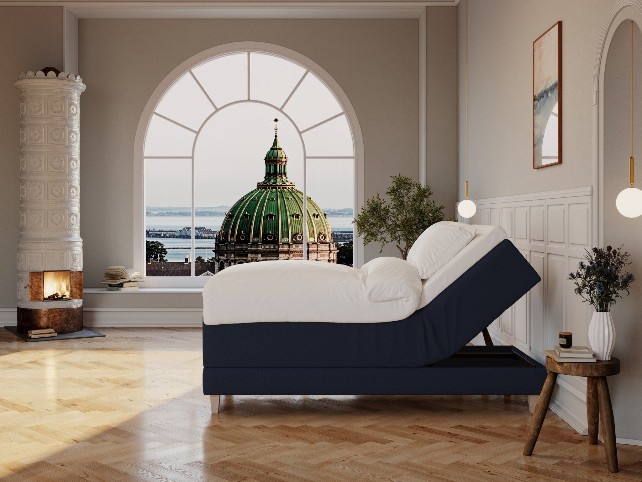 Aura Nordlys 90x210 Mørkeblå Nordic Dream tilbyr senger med skandinavisk design og materialer av høy kvalitet. Opplev perfekt komfort for en god natts søvn. Bestill din i dag!
