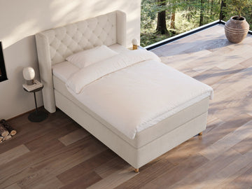 Eira Fjord 140x200 Bouclé cream Nordic Dream tilbyr senger med skandinavisk design og materialer av høy kvalitet. Opplev perfekt komfort for en god natts søvn. Bestill din i dag!