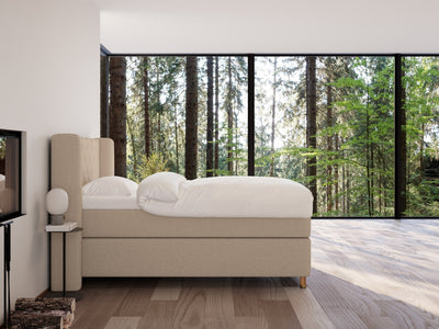 Eira Fjord 140x200 Sand Nordic Dream tilbyr senger med skandinavisk design og materialer av høy kvalitet. Opplev perfekt komfort for en god natts søvn. Bestill din i dag!