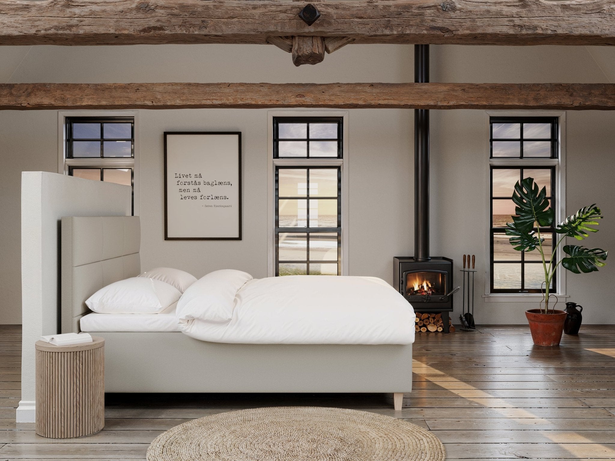 Freja Nordlys 160x200 Sand Nordic Dream tilbyr senger med skandinavisk design og materialer av høy kvalitet. Opplev perfekt komfort for en god natts søvn. Bestill din i dag!