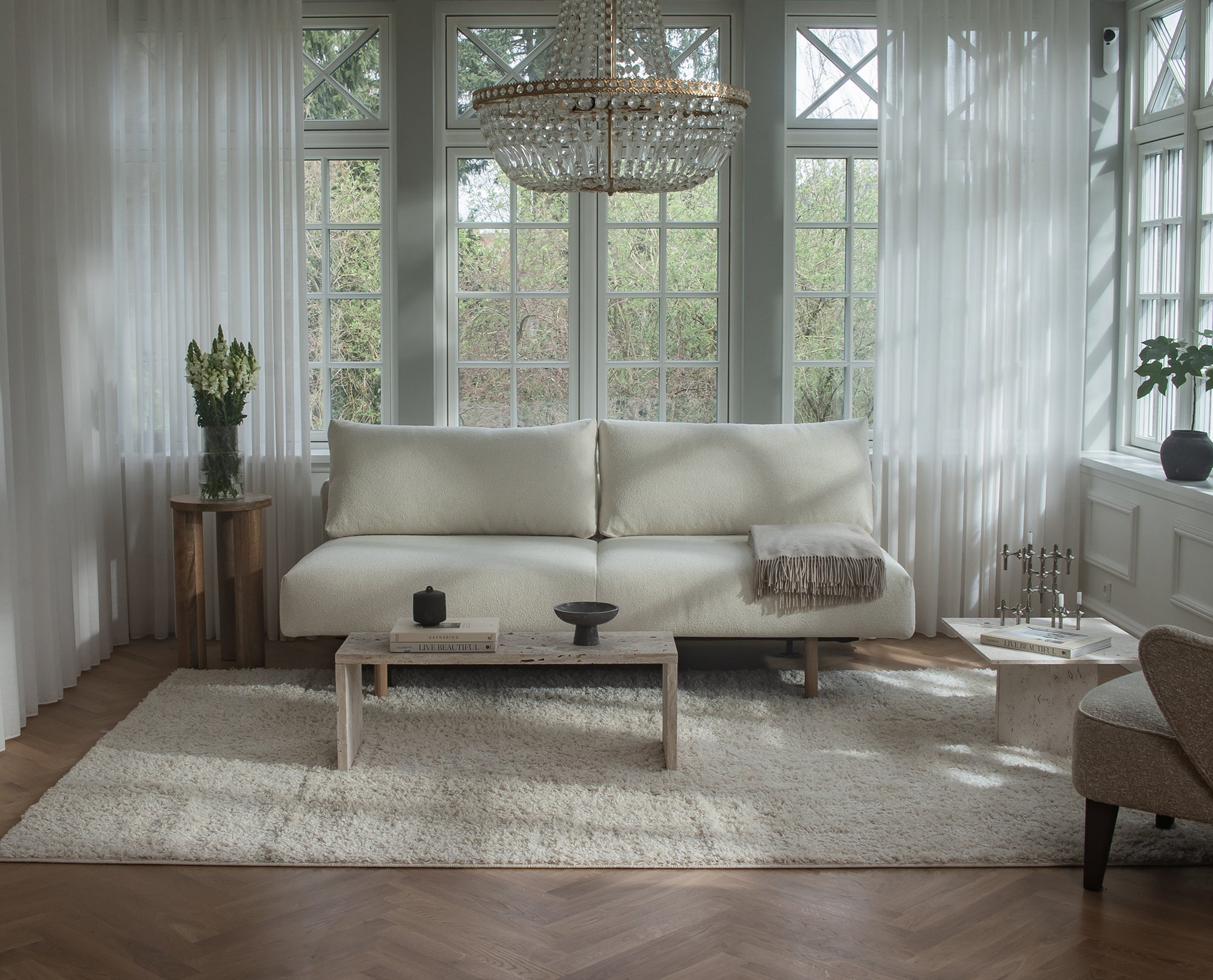 Maya | 140x200 | Bouclé off white - med armlene | 531 - Nordic Dream 🇳🇴