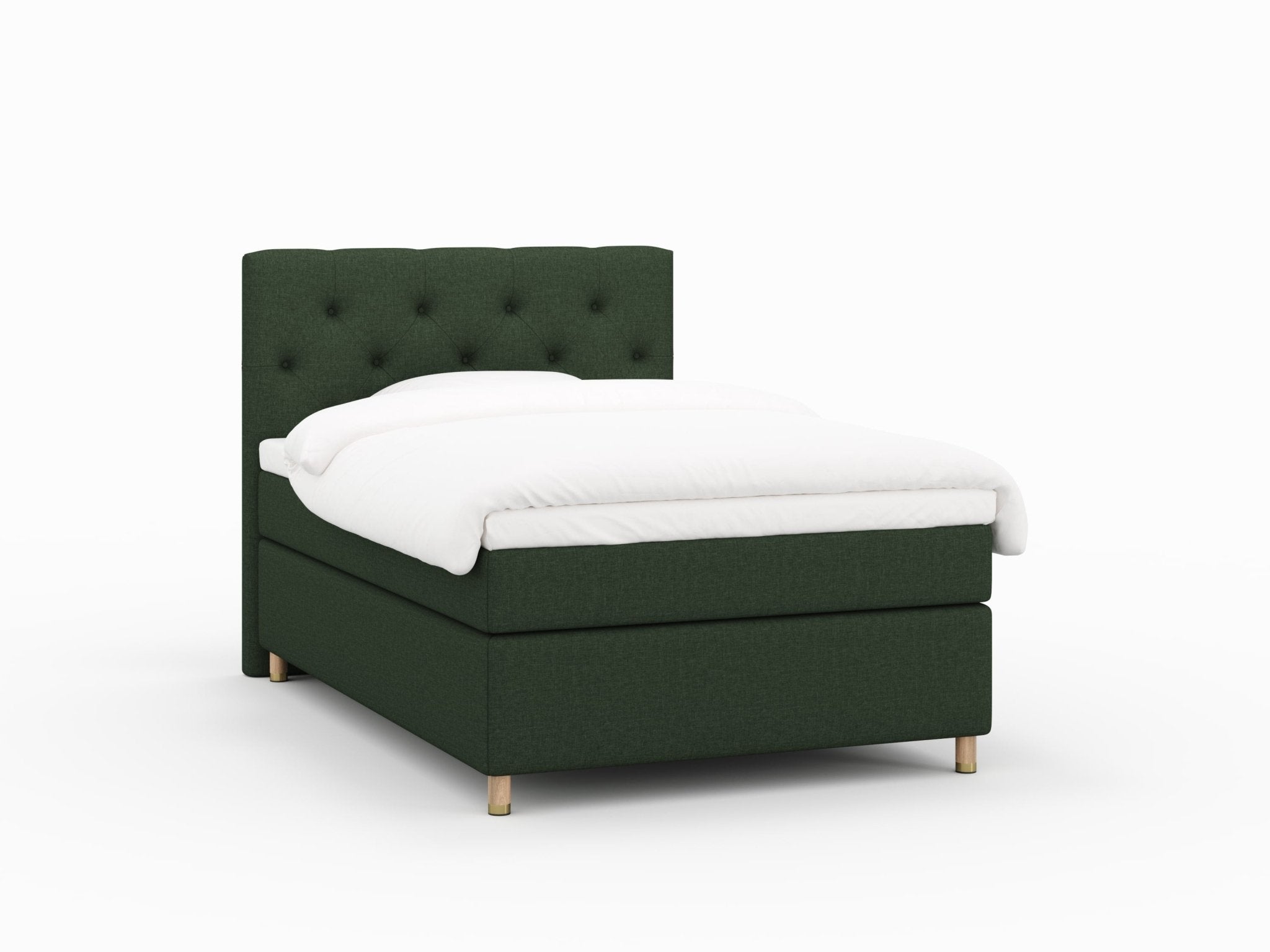 Nora Nordlys 140x200 Mørkegrøn Nordic Dream tilbyr senger med skandinavisk design og materialer av høy kvalitet. Opplev perfekt komfort for en god natts søvn. Bestill din i dag!