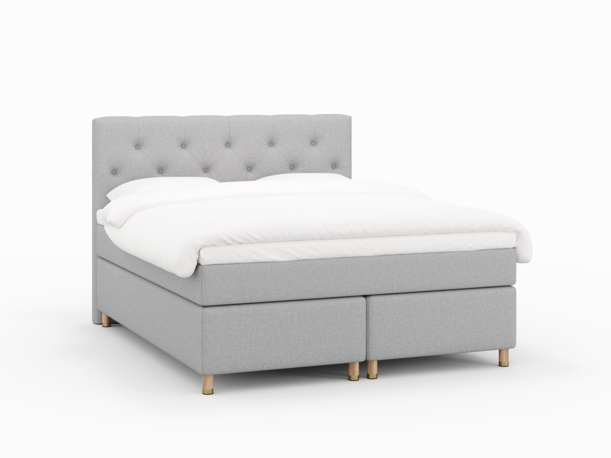Nora Nordlys 180x200 Lysegrå Nordic Dream tilbyr senger med skandinavisk design og materialer av høy kvalitet. Opplev perfekt komfort for en god natts søvn. Bestill din i dag!