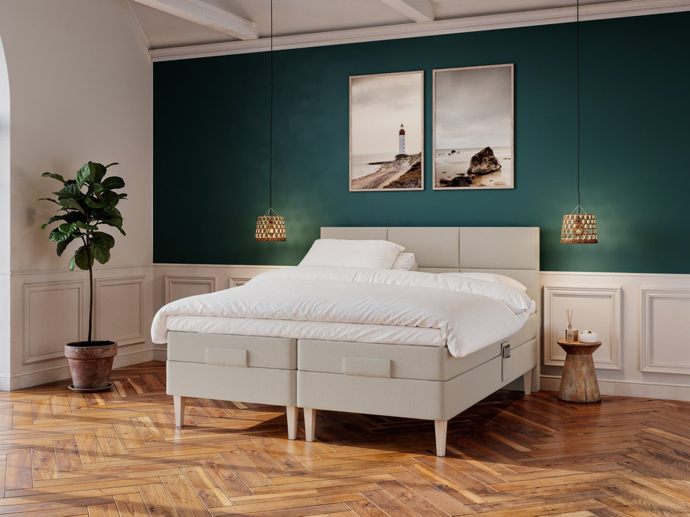 Ragna Fjäll 180x210 Sand Nordic Dream tilbyr senger med skandinavisk design og materialer av høy kvalitet. Opplev perfekt komfort for en god natts søvn. Bestill din i dag!